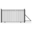 30ft Steel Sliding Driveway Gate with 5ft Pedestrian Gate