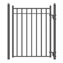 25ft Steel Sliding Driveway Gate with 5ft Pedestrian Gate