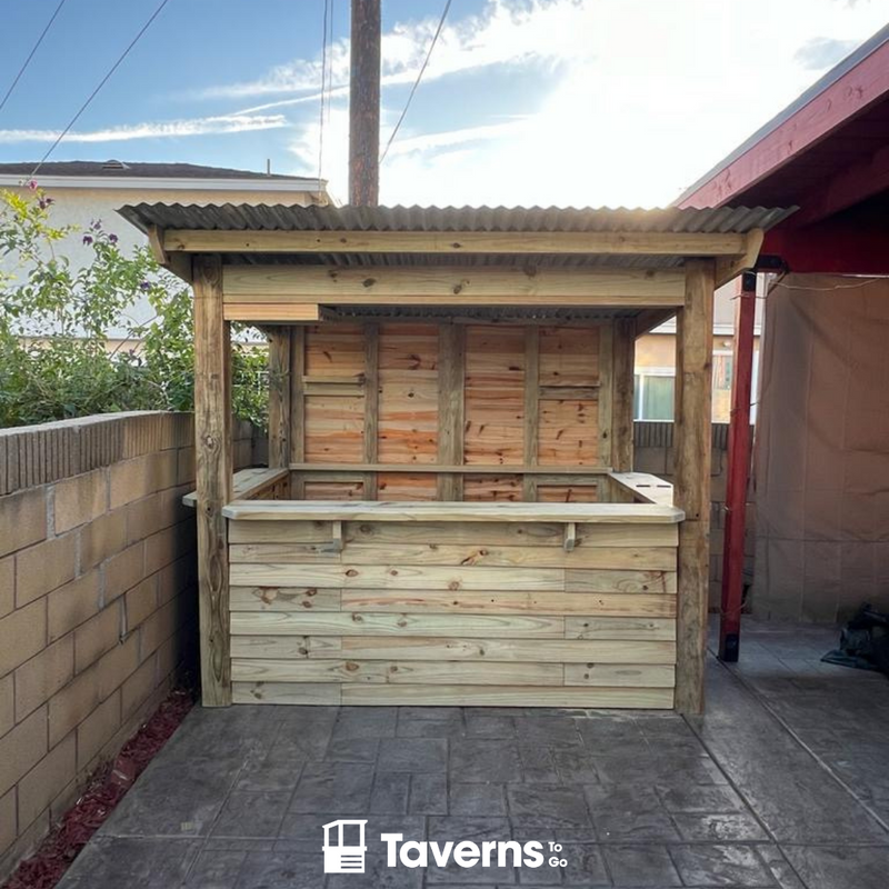 Taverns-To-Go 9 x 6 ft Castlebar Deluxe Backyard Patio Bar (MEDIUM)