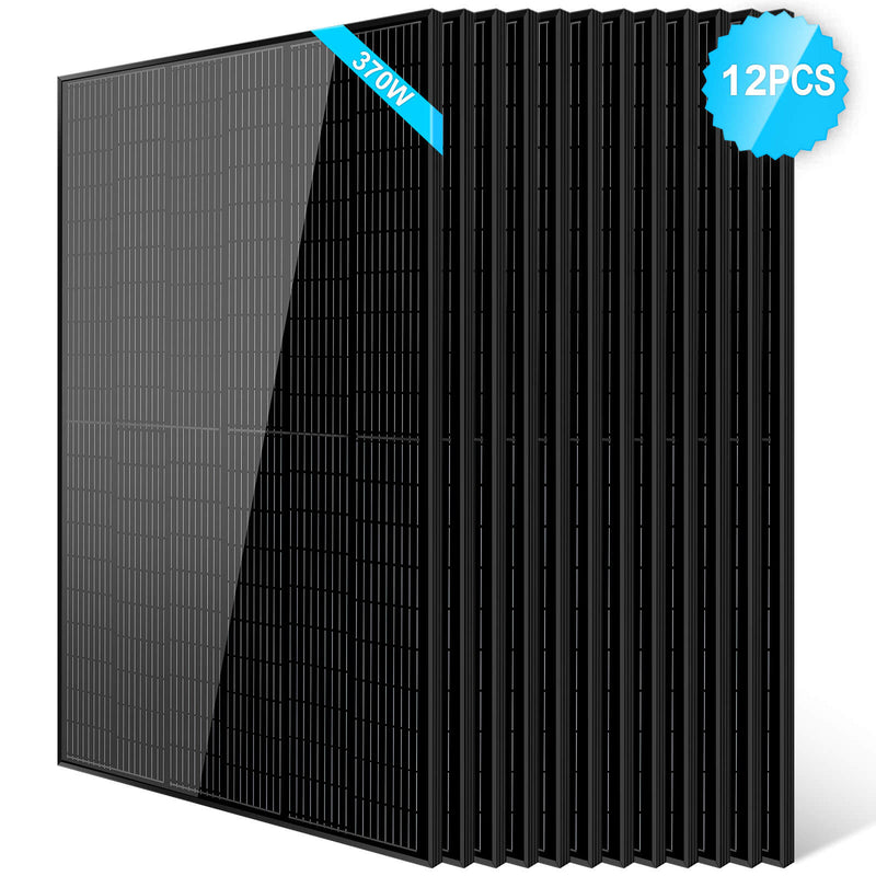 370W Mono Black PERC Solar Panel UL 61730