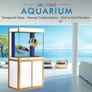 Aqua Dream 100 Gallon Tempered Glass Aquarium White and Gold AD-1060-WT - Serenity Provision