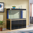 Aqua Dream 220 Gallon Tempered Glass Aquarium Black and Gold AD-1760-BK - Serenity Provision
