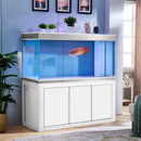 Aqua Dream 200 Gallon Tempered Glass Aquarium White and Silver AD-1560-WS - Serenity Provision
