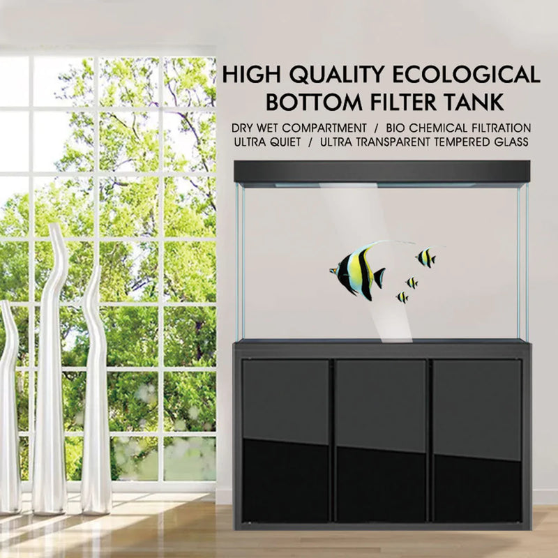 Aqua Dream 175 Gallon Tempered Glass Aquarium Black AD-1560-ABK - Serenity Provision