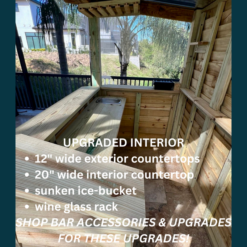 Taverns-To-Go 9 x 6 ft Castlebar Deluxe Backyard Patio Bar (MEDIUM)