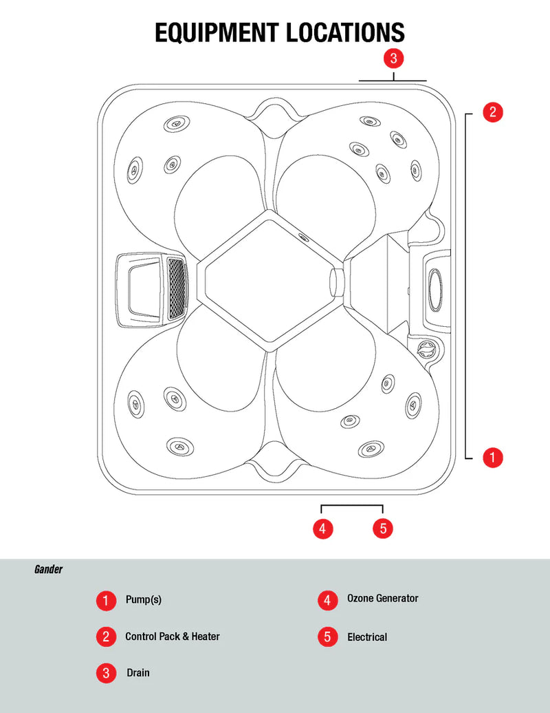 Canadian Spa Gander 4-Person 15-Jet Portable Hot Tub - KH-10099
