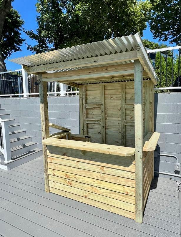 Taverns-To-Go 6 x 4 ft The Temple Bar Backyard Patio Bar (SMALL)