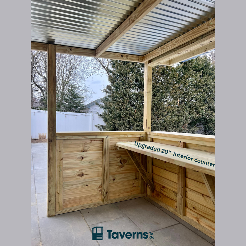 Taverns-To-Go 10 x 7 ft The 7-Up Backyard Patio Bar(X-Large)