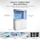 Aqua Dream 110 Gallon Tempered Glass Aquarium White and Silver AD-1060-WS - Serenity Provision
