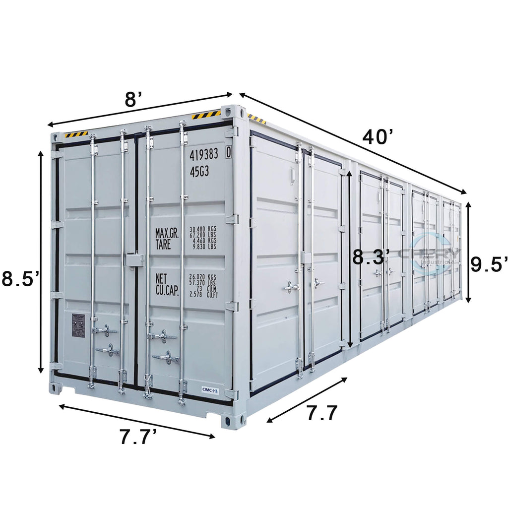 40ft High Cube Container with 4 Side Doors