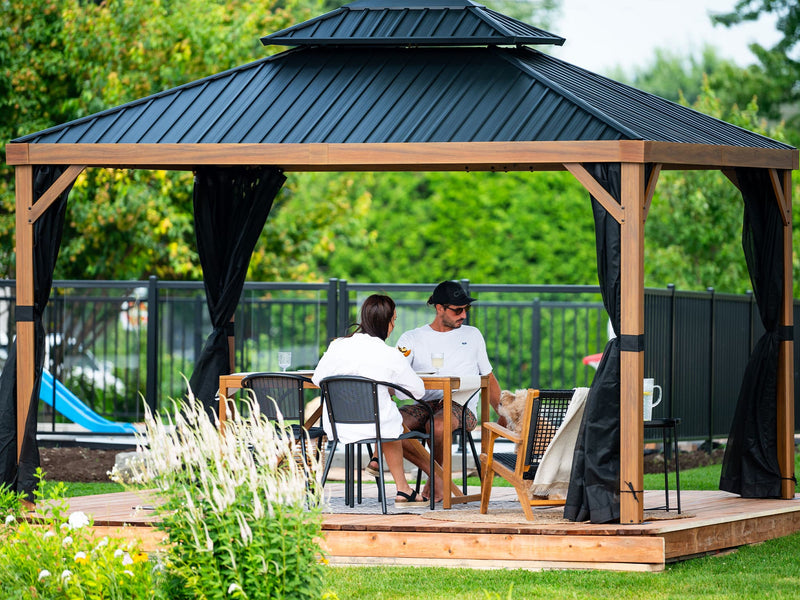 Gazebo Penguin Yosemite Gazebo 10'x10' Aluminum Frame Wood Finish - 41010-W013