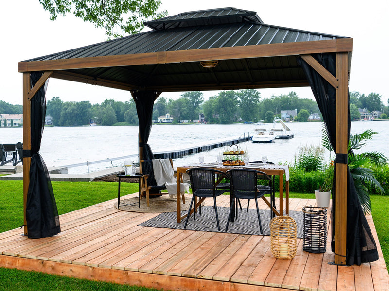 Gazebo Penguin Yosemite Gazebo 10'x10' Aluminum Frame Wood Finish - 41010-W013