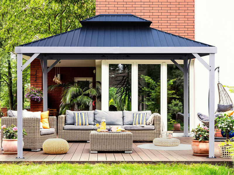 Gazebo Penguin Yosemite Gazebo 10'x12' Aluminum Frame Wood Finish - 41012-GP120