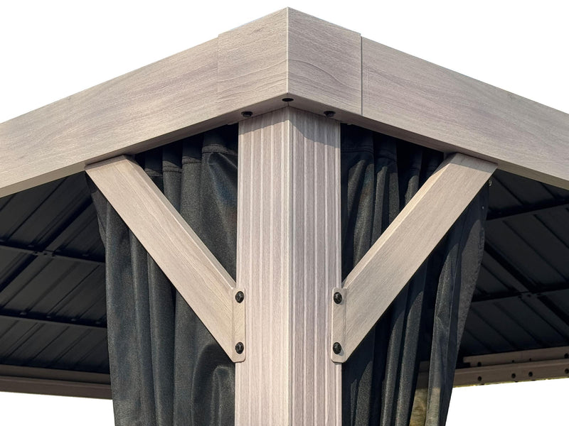 Gazebo Penguin Yosemite Gazebo 10'x12' Aluminum Frame Wood Finish - 41012-GP120