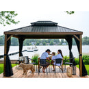 Gazebo Penguin Yosemite Gazebo Aluminum Frame Wood Finish 10'x12' 41012MR-62 - Serenity Provision