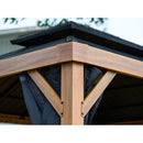 Gazebo Penguin Yosemite Gazebo Aluminum Frame Wood Finish 10'x12' 41012MR-62 - Serenity Provision