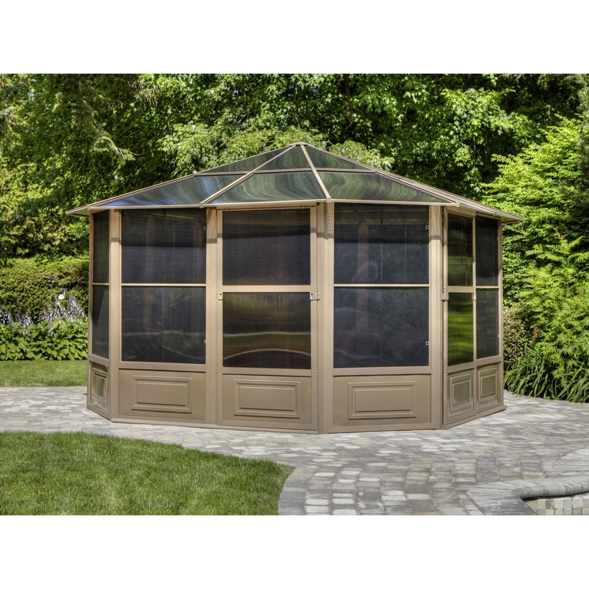 Gazebo Penguin Florence Solarium with Polycarbonate Roof 12'x12' - 41212 - Serenity Provision