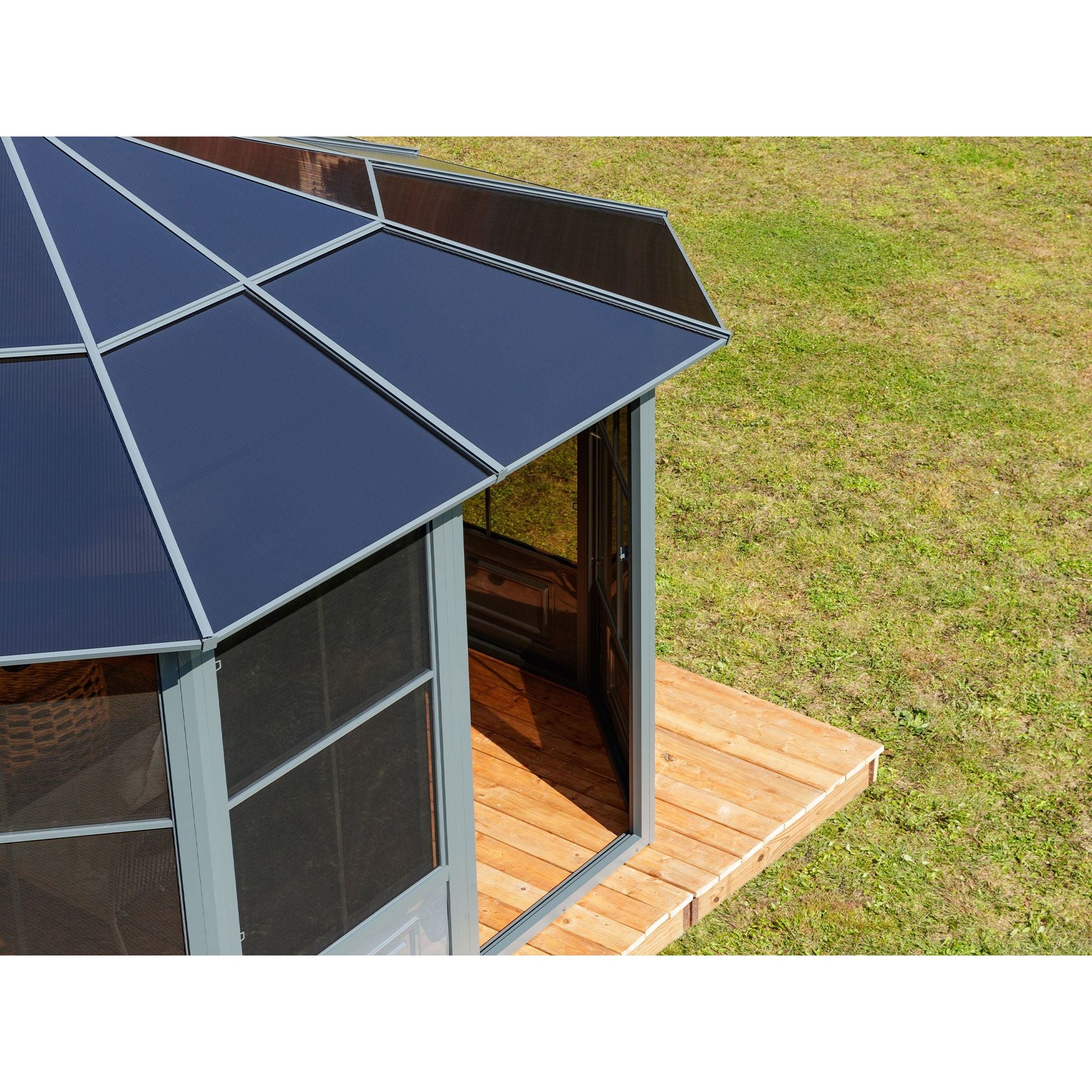 Gazebo Penguin Florence Solarium with Polycarbonate Roof 12'x12' - 41212 - Serenity Provision