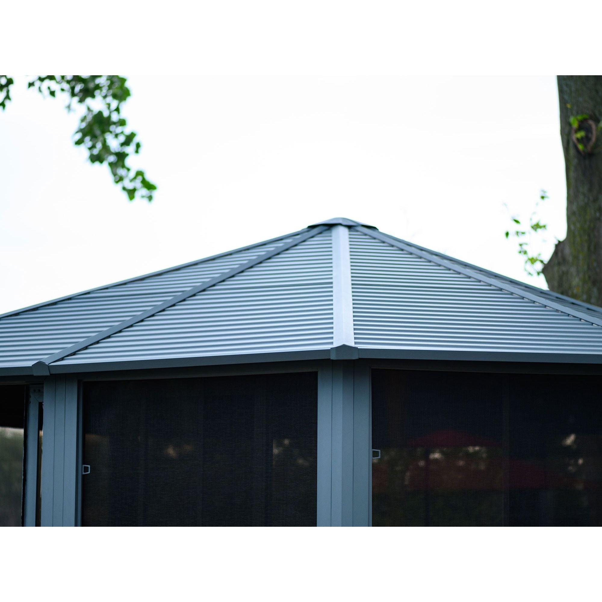 Gazebo Penguin Florence Solarium with Metal Roof 12'x12' - 41212MR - Serenity Provision