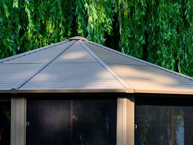 Gazebo Penguin Florence Solarium with Metal Roof 12'x15' - 41215MR - Serenity Provision
