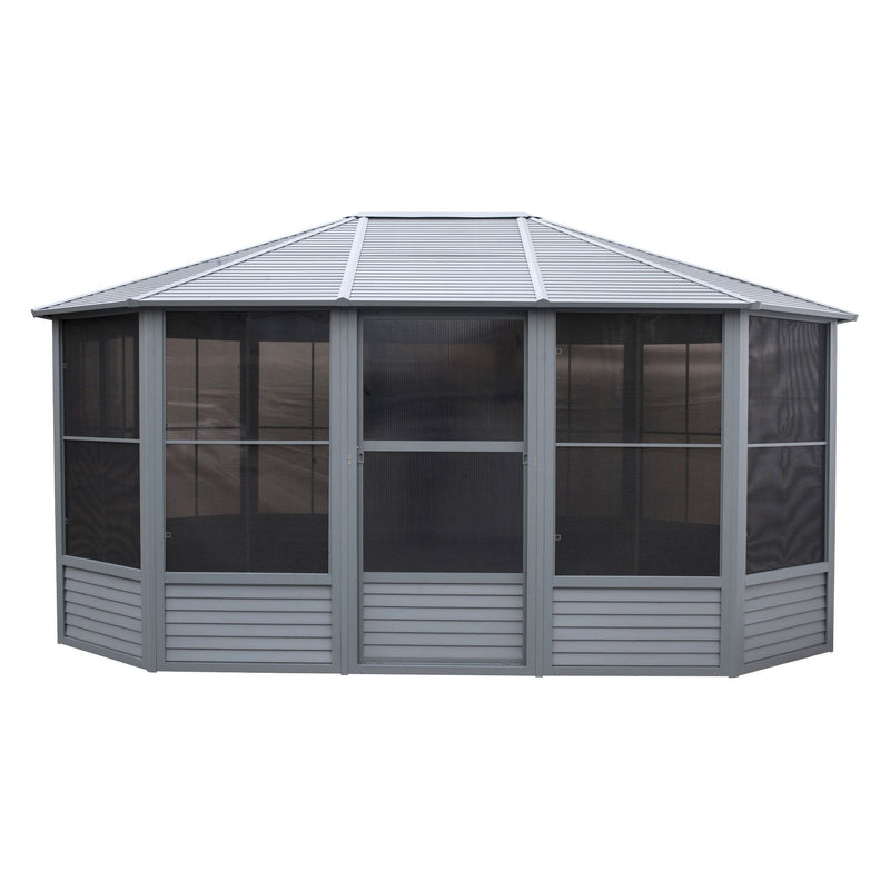 Gazebo Penguin Florence Solarium with Metal Roof 12'x15' - 41215MR - Serenity Provision