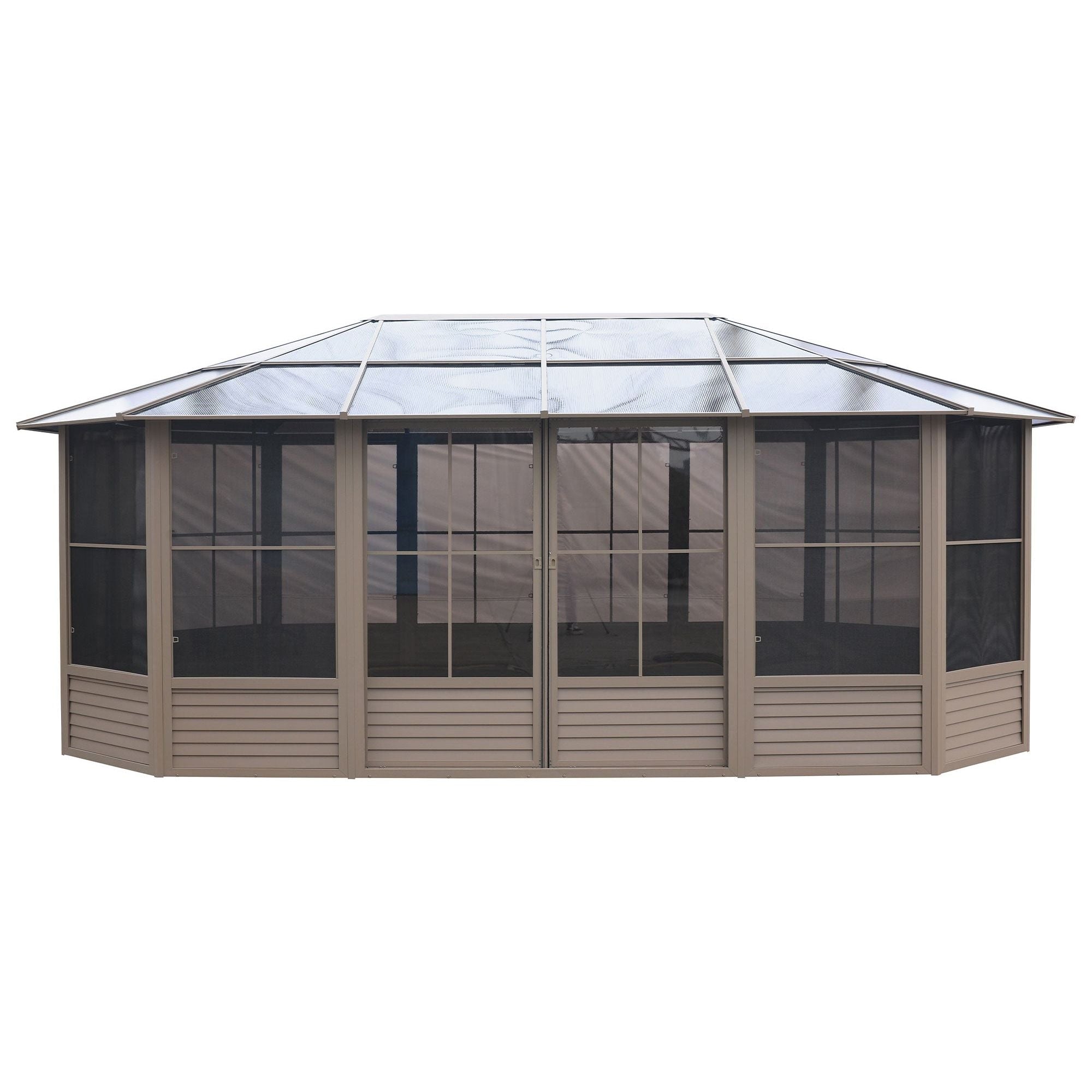 Gazebo Penguin Florence Solarium with Polycarbonate Roof 12'x18' - 41218 - Serenity Provision