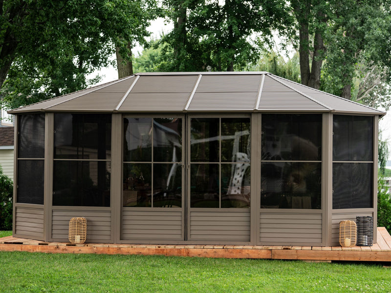 Gazebo Penguin Florence Solarium Freestanding Sunroom Metal Roof