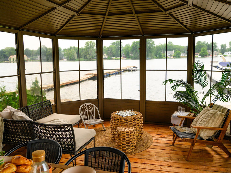 Gazebo Penguin Florence Solarium Freestanding Sunroom Metal Roof