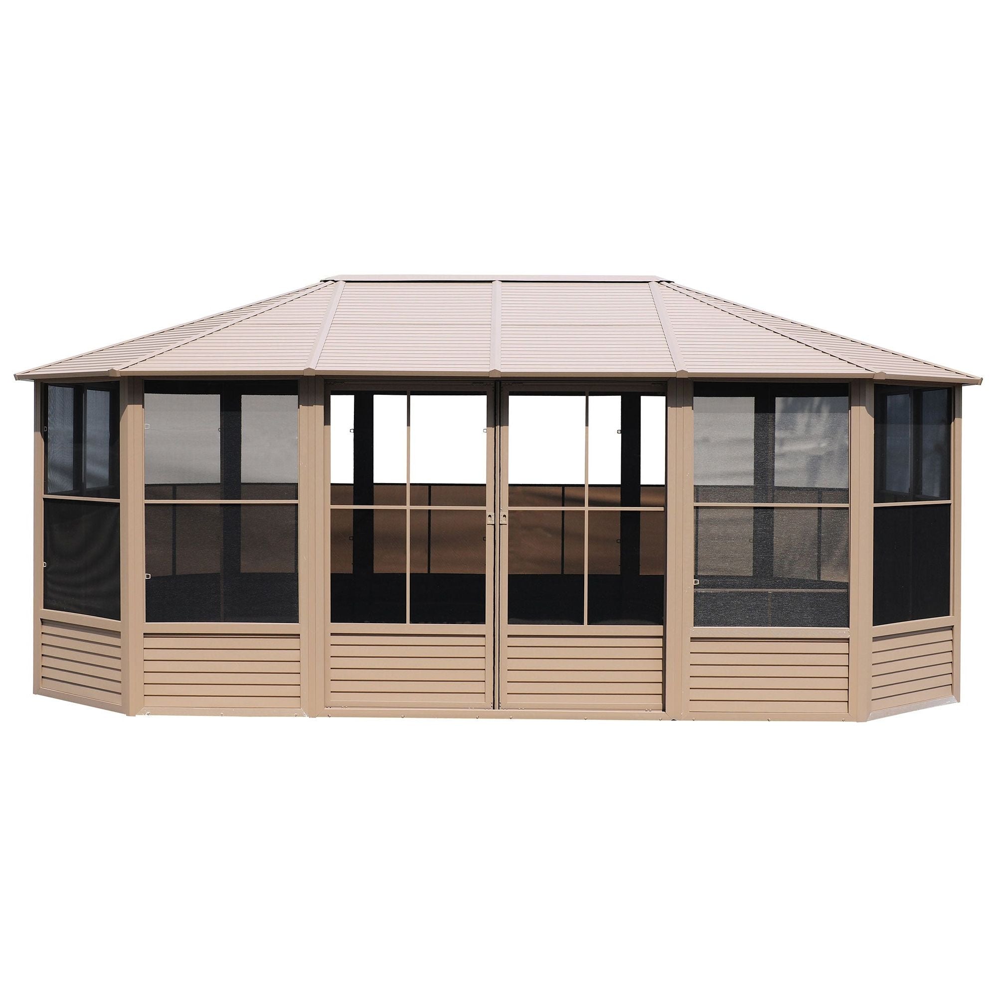 Gazebo Penguin Florence Solarium with Metal Roof 12'x18' - 41218MR - Serenity Provision