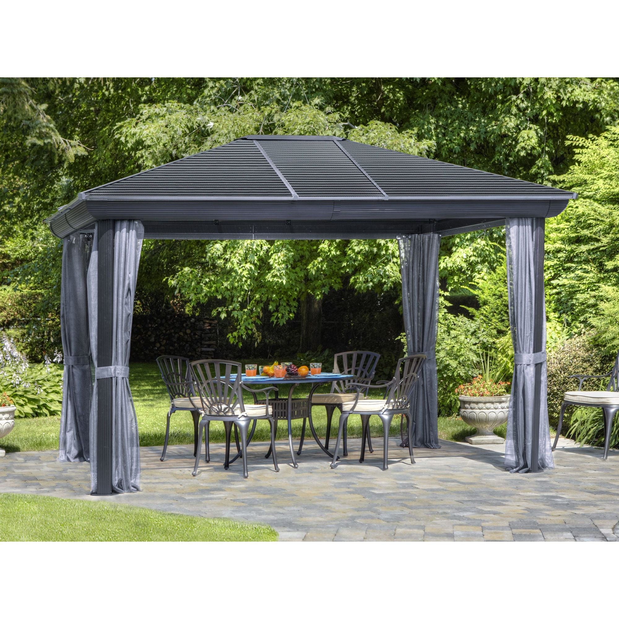 Gazebo Penguin Venus Gazebo with Metal Roof 10'x12' - 43202MR - Serenity Provision