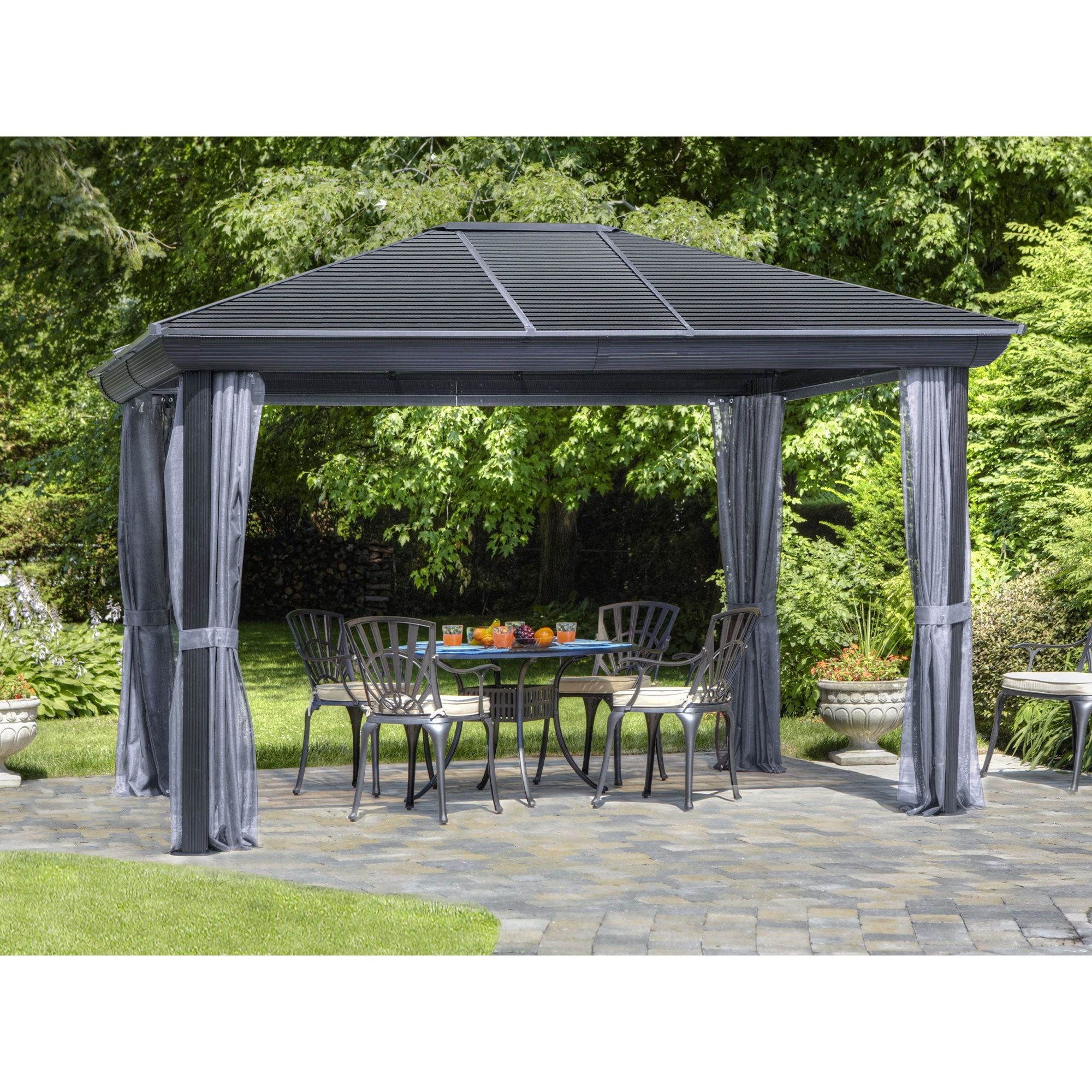 Gazebo Penguin Venus Gazebo with Metal Roof 10'x14' - 43204MR - Serenity Provision