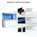 Aqua Dream 200 Gallon Tempered Glass Aquarium White and Silver AD-1560-WS - Serenity Provision