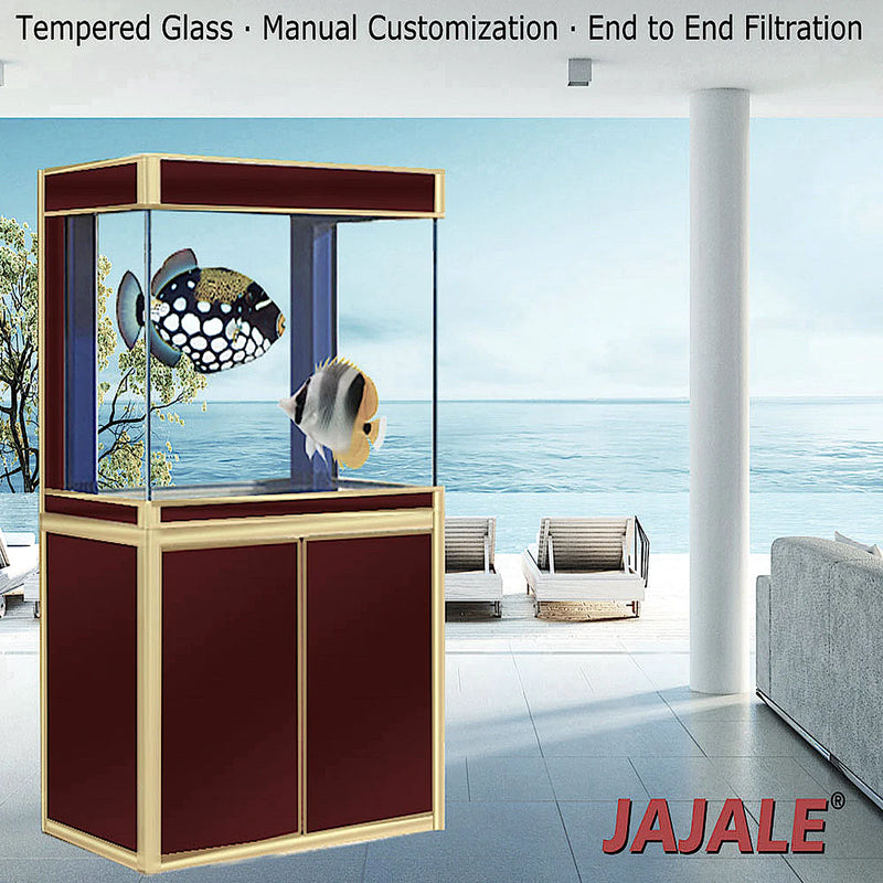 Aqua Dream 100 Gallon Tempered Glass Aquarium Red and Gold AD-1060-RD - Serenity Provision
