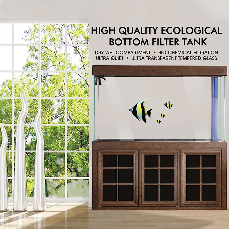 Aqua Dream 175 Gallon Tempered Glass Aquarium Darkwood AD-1560-BW - Serenity Provision