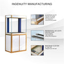 Aqua Dream 100 Gallon Tempered Glass Aquarium White and Gold AD-1060-WT - Serenity Provision