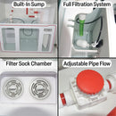 Aqua Dream 115 Gallon Coral Reef Aquarium Ultra Clear Glass Tank & Built in Sump All Black REEF-1000-BK - Serenity Provision