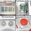 Aqua Dream 220 Gallon Coral Reef Aquarium Ultra Clear Glass Tank & Built in Sump All Black REEF-1800-BK - Serenity Provision