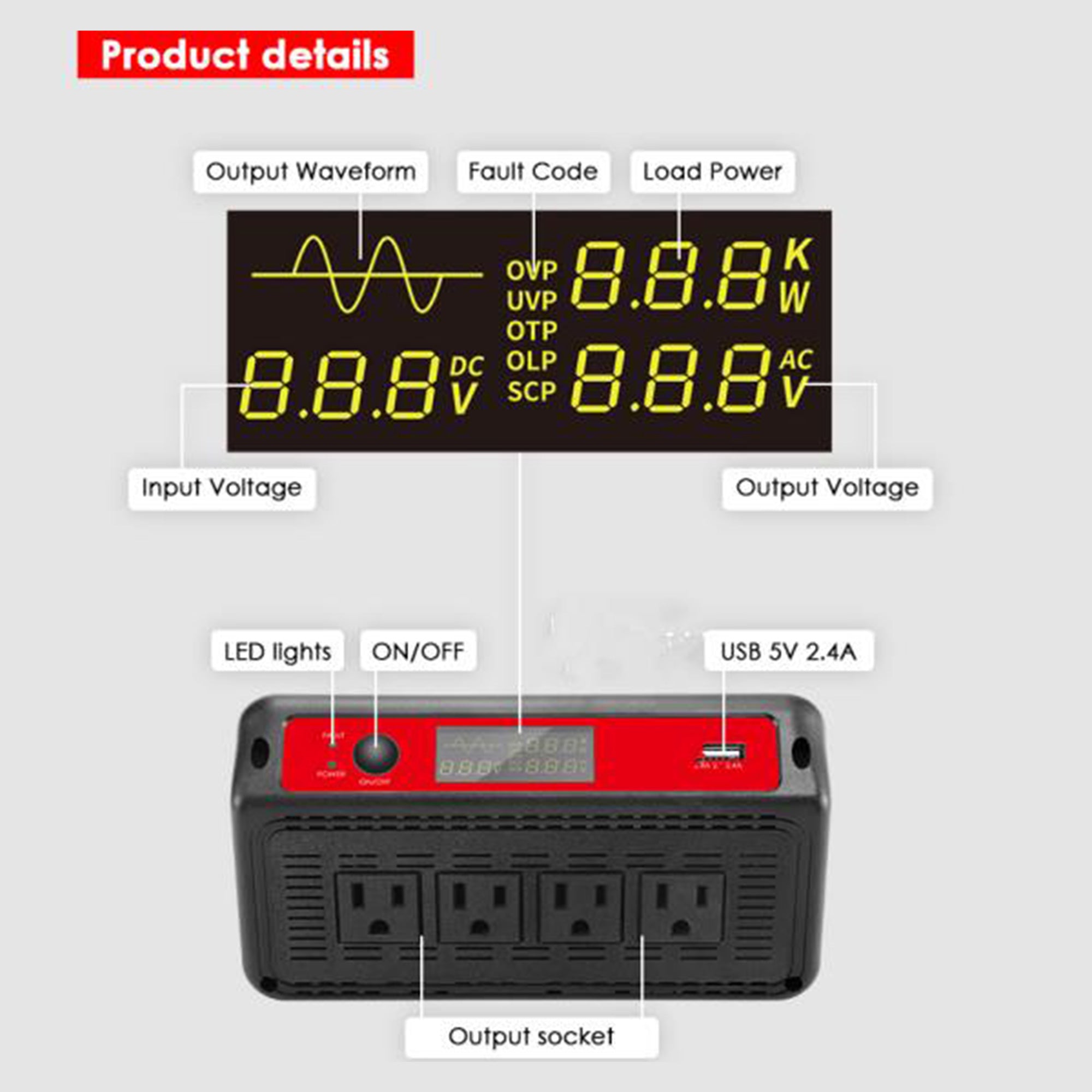 ACOPOWER 1500W Power Inverter