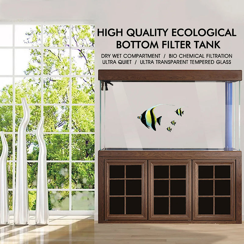 Aqua Dream 135 Gallon Tempered Glass Aquarium Darkwood AD-1260-BW - Serenity Provision