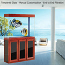 Aqua Dream 135 Gallon Tempered Glass Aquarium Redwood AD-1260-RW - Serenity Provision