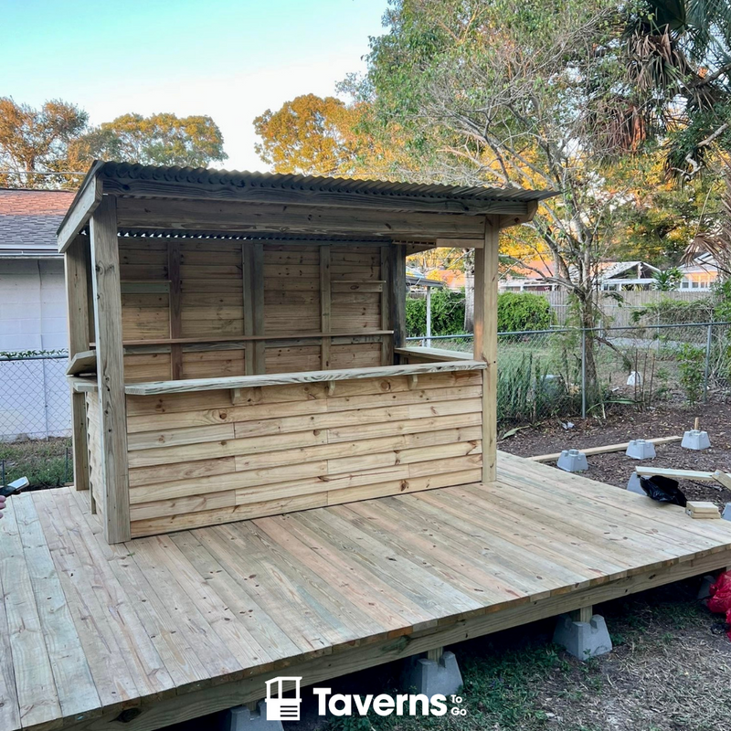 Taverns-To-Go 11 x 6 ft Dunbar Deluxe Backyard Patio Bar(LARGE)