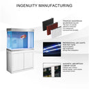 Aqua Dream 110 Gallon Tempered Glass Aquarium White and Silver AD-1060-WS - Serenity Provision