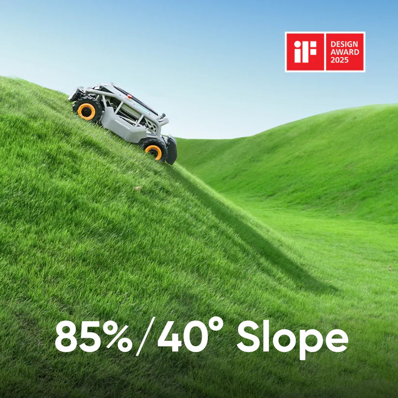 Mowrator S1 4WD Remote Control Lawn Mower – 85% (40°) Slope Crawler Mower for Steep Terrain & Commercial Use
