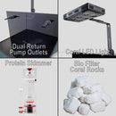 Aqua Dream 90 Gallon Coral Reef Aquarium Tempered Glass Fish Tank Complete Set Black REEF-860-ABK - Serenity Provision