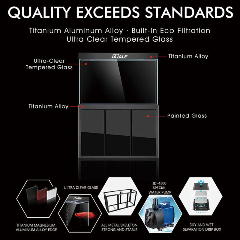 Aqua Dream 175 Gallon Tempered Glass Aquarium Redwood AD-1560-RW - Serenity Provision