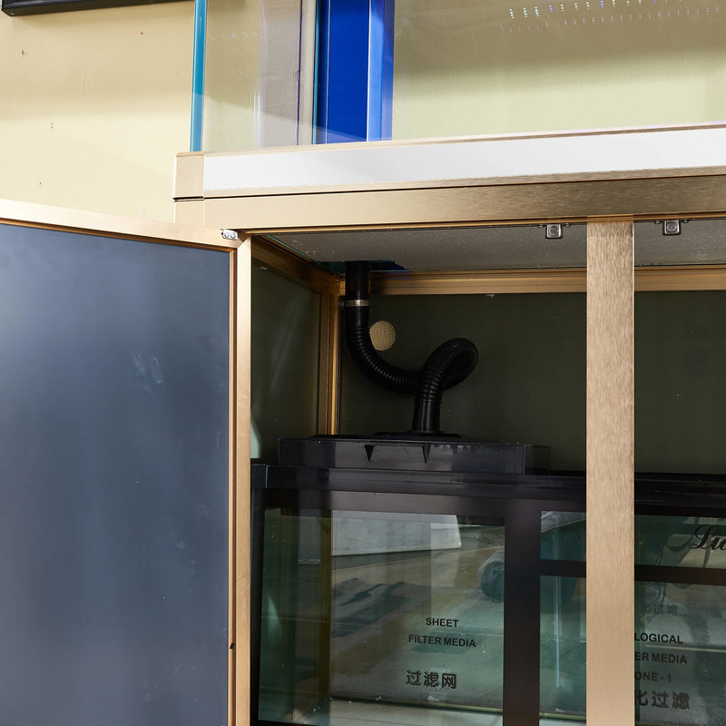 Aqua Dream 250 Gallon Tempered Glass Aquarium White and Gold AD-1980-WT - Serenity Provision