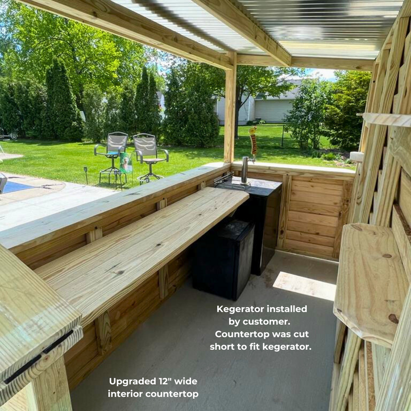 Taverns-To-Go 10 x 5 ft The Dunbar Backyard Patio Bar (LARGE)