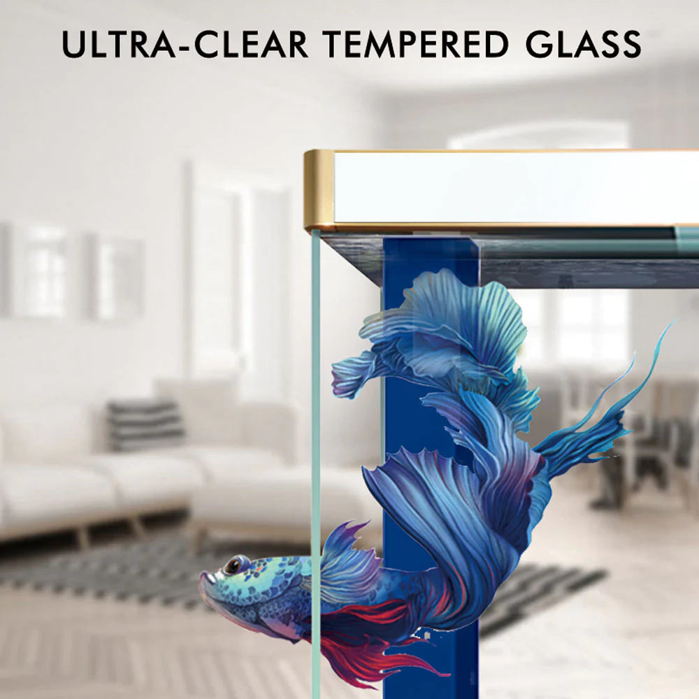 Aqua Dream 100 Gallon Tempered Glass Aquarium White and Gold AD-1060-WT - Serenity Provision