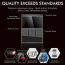 Aqua Dream 135 Gallon Tempered Glass Aquarium Black AD-1260-ABK - Serenity Provision