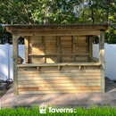 Taverns-To-Go 11 x 6 ft Dunbar Deluxe Backyard Patio Bar(LARGE)